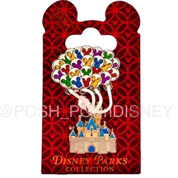 DISNEY Pin - DLR - Sleeping Beauty Castle Lifted by Balloons 🎈 - Picture 1 of 1